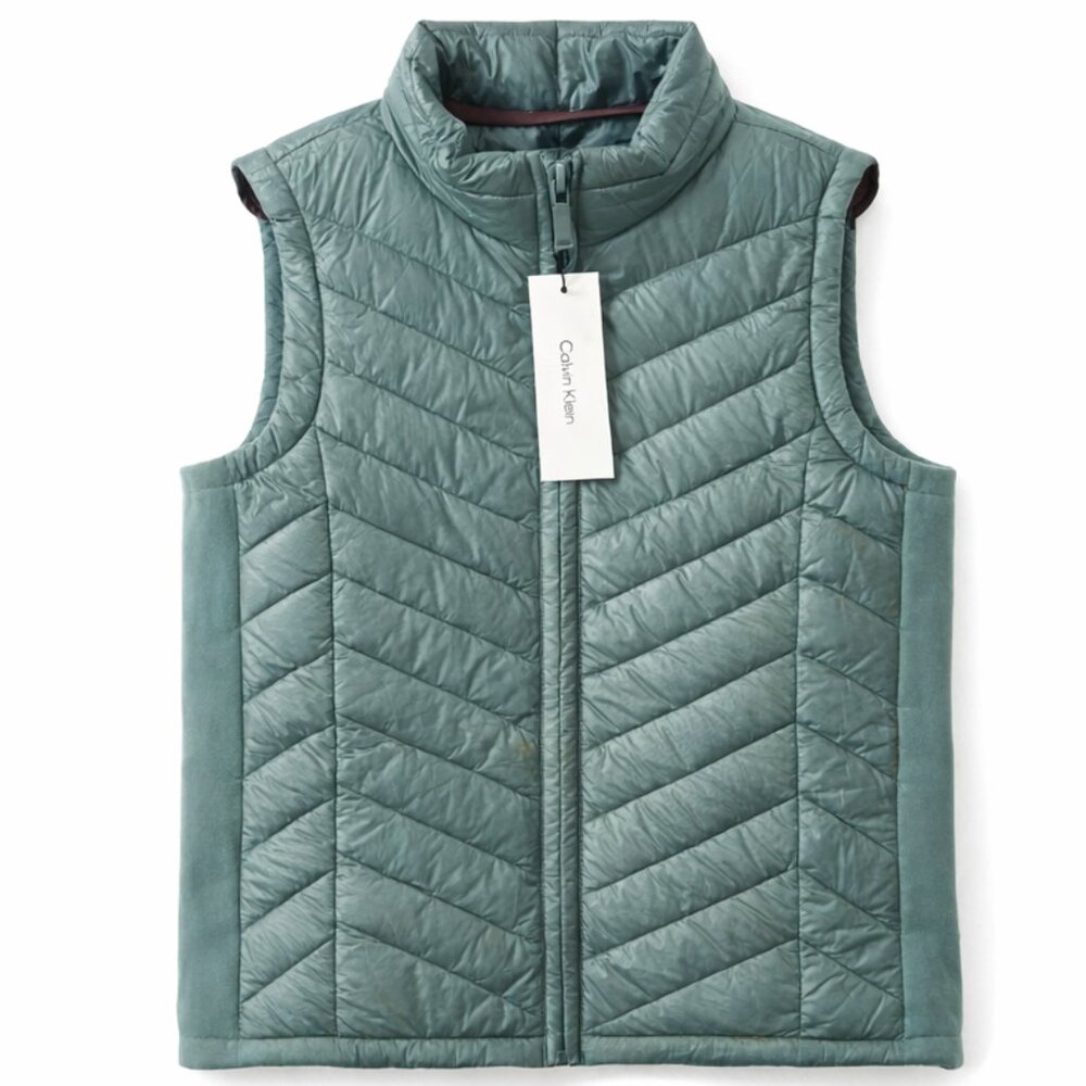 Calvin Klein Insulated Women's Vest Size Large, Color Autumn Green (NWT)